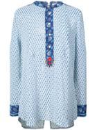 Figue Milagro Printed Tux Shirt - White