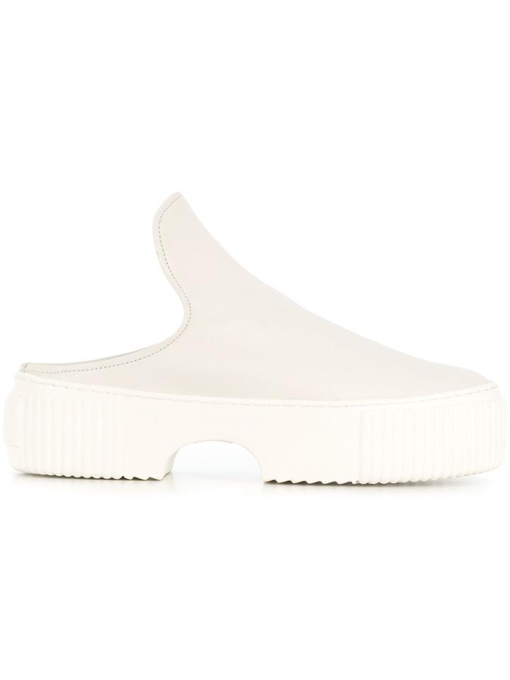 Agl Open Heel Mules - White