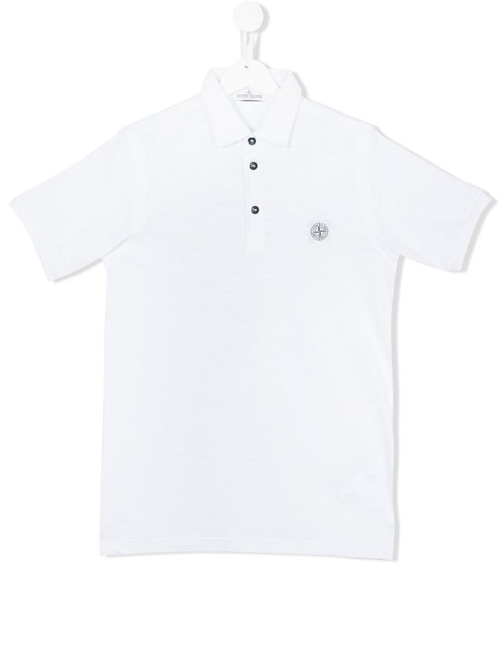 Stone Island Junior - Teen Classic Polo Shirt - Kids - Cotton - 14 Yrs, White