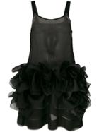 Roberts Wood Gathered Rosette Detail Dress - Black