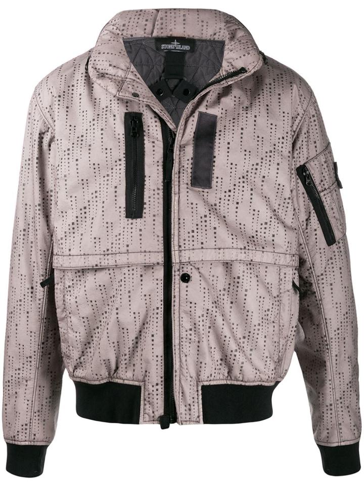 Stone Island Shadow Project Abstract Print Jacket - Grey