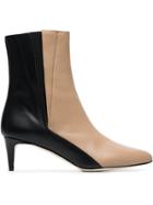 Atp Atelier Beige And Black Nila 55 Leather Boots - Nude & Neutrals