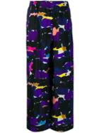 Daniela Gregis Abstract Print Silk Skirt - Black