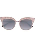 Jimmy Choo Eyewear Embellished Cat Eye Sunglasses - Pink & Purple