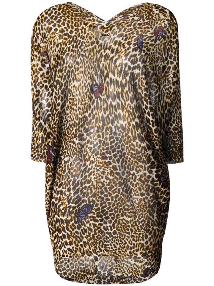 Liu Jo Leopard Pattern Butterfly Top - Yellow
