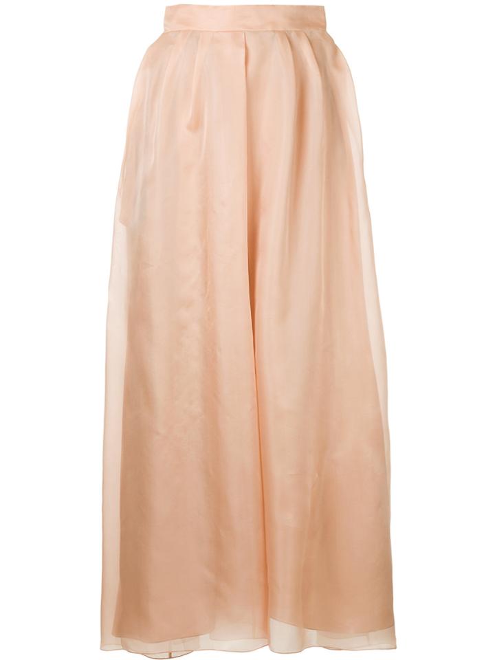 Rochas Full Maxi Skirt - Pink & Purple