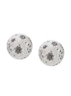 Y/project Floral Painted Earrings - Silver
