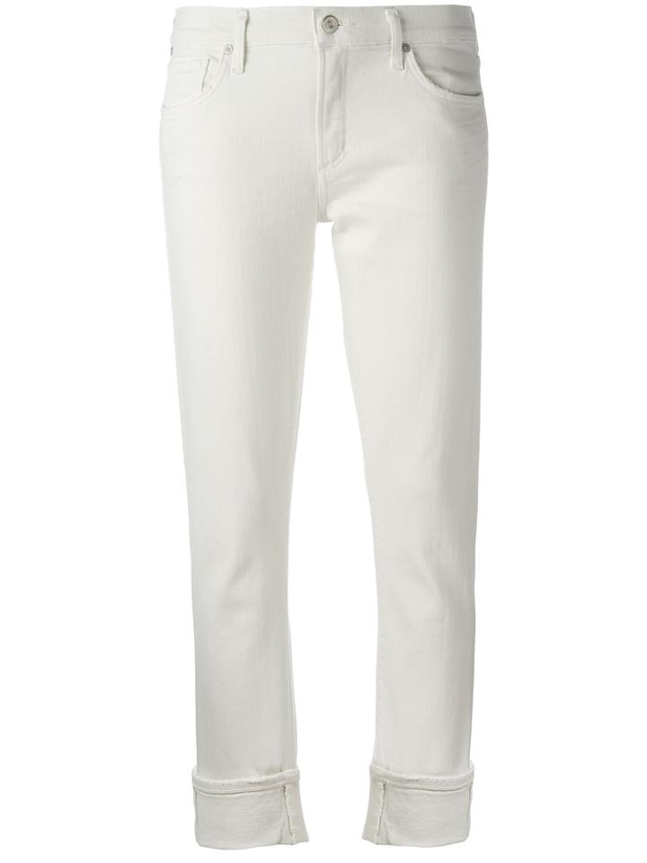 Citizens Of Humanity Straight Jeans, Women's, Size: 28, White, Cotton/polyurethane