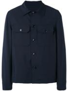 Mp Massimo Piombo - Military Shirt Jacket - Men - Cotton/mohair/wool - 50, Blue, Cotton/mohair/wool