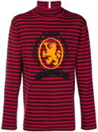Hilfiger Collection Striped Roll Neck Jumper - Red