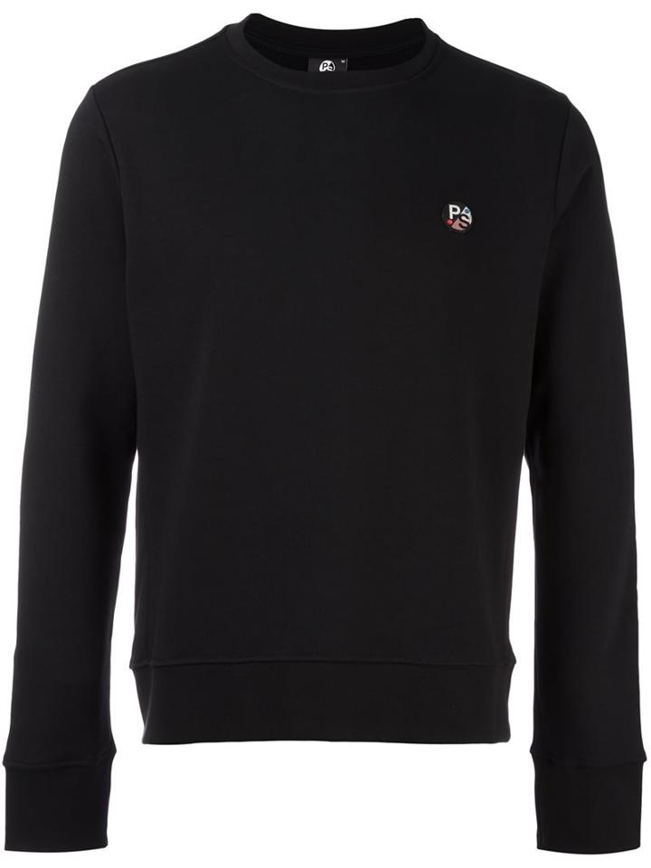 Paul Smith Jeans Patch Logo Sweatshirt, Men's, Size: Medium, Black, Cotton