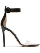 Gianvito Rossi Black Portofino 105 Pvc And Leather Sandals