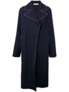 Marni Oversized Duster Coat, Women's, Size: 40, Blue, Virgin Wool/silk/cotton