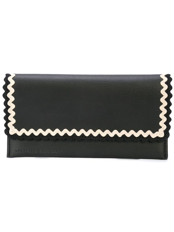 Loeffler Randall Scallop-trim Everything Wallet - Black