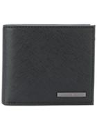 Armani Jeans Logo Plaque Billfold Wallet - Black