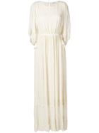 Love Shack Fancy Cecily Tonal Embroidered Dress - White
