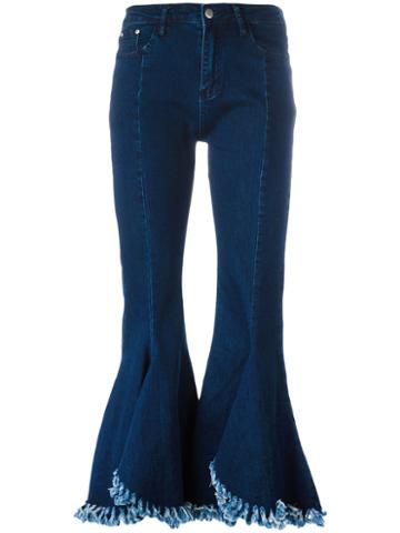 Jovanna Yoyo Flared Jeans, Women's, Size: 6, Blue, Cotton/spandex/elastane