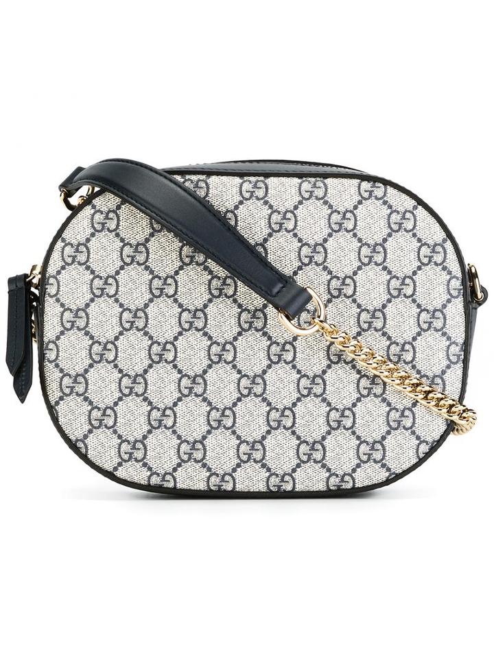 Gucci Logo Print Shoulder Bag, Women's, Nude/neutrals, Leather