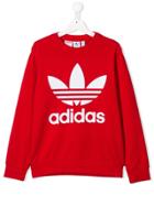 Adidas Originals Kids Teen Logo Sweatshirt - Red