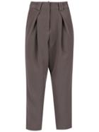 Olympiah Papa Cropped Trousers - Grey