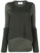 Ports 1961 Ribbed Knit Detail Jumper - Green