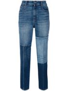Stella Mccartney Patchwork Cropped Jeans - Blue