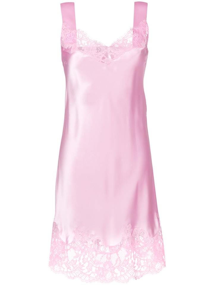 Givenchy Lace Trim Slip Dress - Pink & Purple