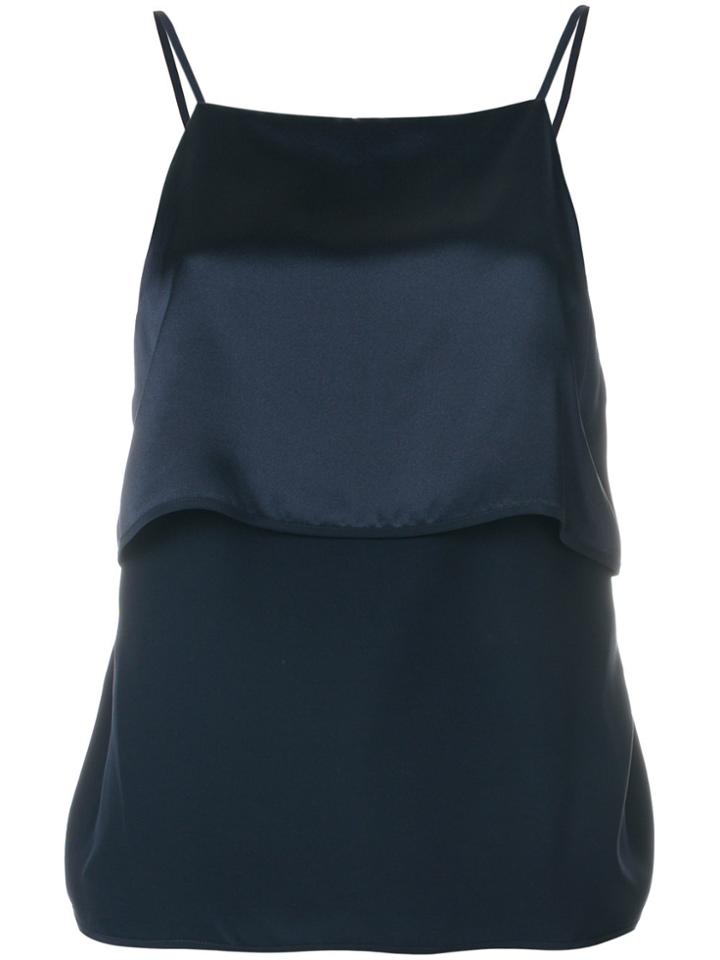 T By Alexander Wang Ruffle Cami Top - Blue