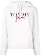 Tommy Jeans Logo Print Hoodie - Grey