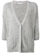 Fabiana Filippi Knit Cardigan, Women's, Size: 42, Grey, Cotton