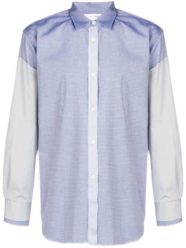 Comme Des Garçons Shirt Diamond Print Shirt - Blue