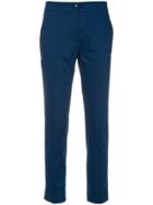 Etro Cropped Slim-fit Trousers - Blue