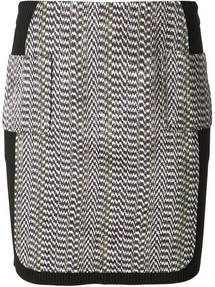 Kenzo 'whitenoise' Jacquard Straight Cut Skirt