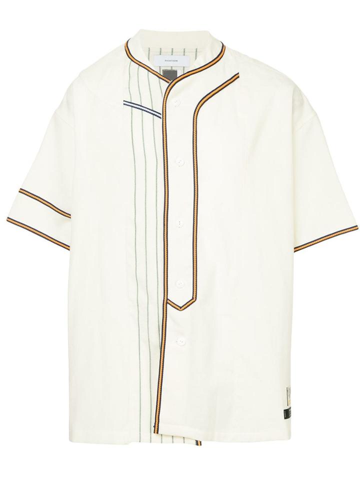 Facetasm Facetasm X Woolmark Panelled Baseball Shirt - White