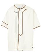 Facetasm Facetasm X Woolmark Panelled Baseball Shirt - White