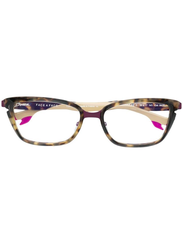 Face À Face Shoe Squared Glasses - Brown