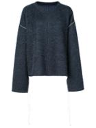 Mm6 Maison Margiela Textured Knit Sweater - Blue
