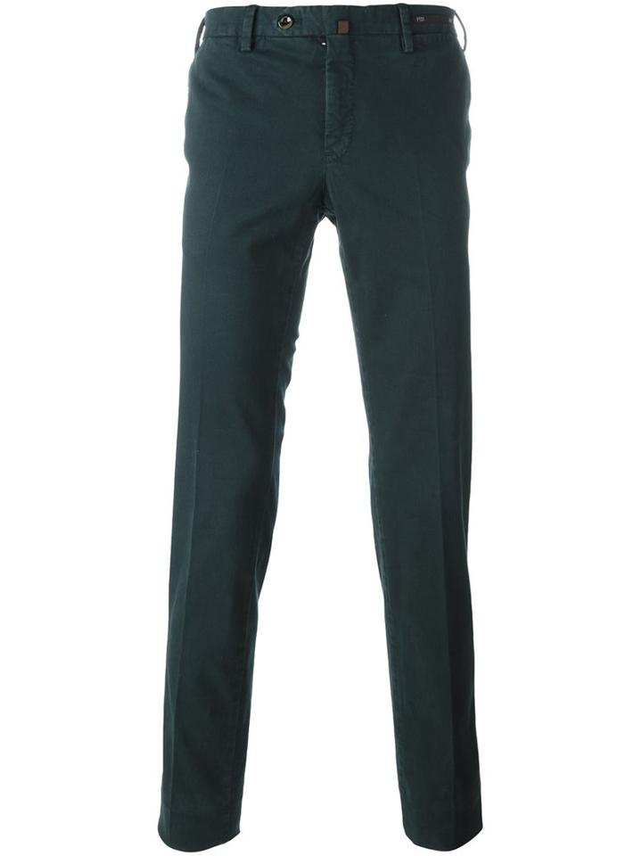 Pt01 Super Slim Fit Chinos, Men's, Size: 48, Green, Cotton/spandex/elastane