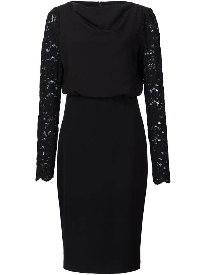 Badgley Mischka Lace Sleeve Dress