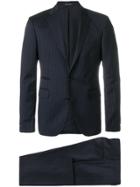 Tagliatore Pinstripe Slim-fit Suit - Blue