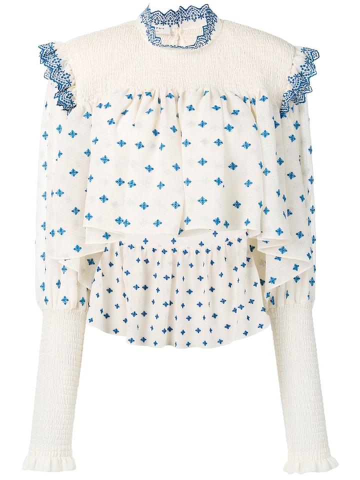 Philosophy Di Lorenzo Serafini Cropped Printed Blouse - Neutrals