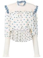 Philosophy Di Lorenzo Serafini Cropped Printed Blouse - Neutrals