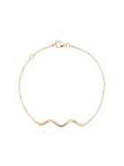 Sabine Getty 18k Yellow Gold Chained Wave Bracelet - Metallic