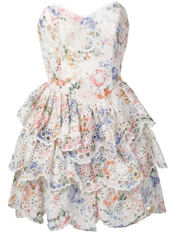 Zimmermann Bowie Strapless Dress - White