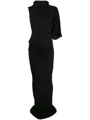 Rick Owens Lilies Asymmetric Sleeve Dress - Black