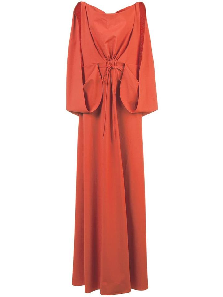 Rosie Assoulin Slit Sleeve Evening Gown - Red