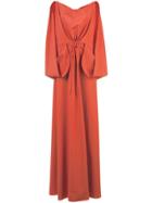 Rosie Assoulin Slit Sleeve Evening Gown - Red