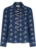 Chloé Logo Printed Jacket - Blue