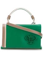 Emilio Pucci Logo Plaque Foldover Tote, Women's, Green