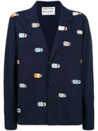 Henrik Vibskov Embroidered Fitted Blazer - Blue
